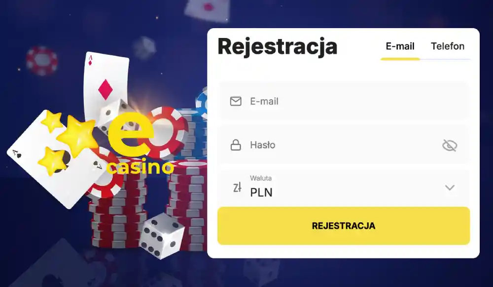 Rejestracja na oficjalnej stronie Energy Casino