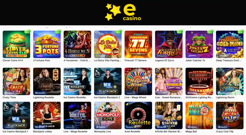 Katalog gier w Energy Casino